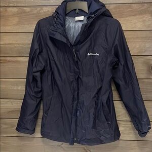 Women’s Columbia Navy rain coat - size M